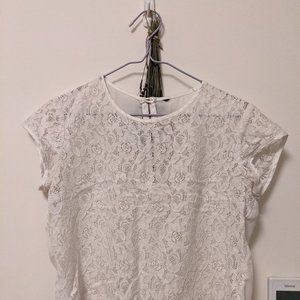 Whtie Lace Crop Top